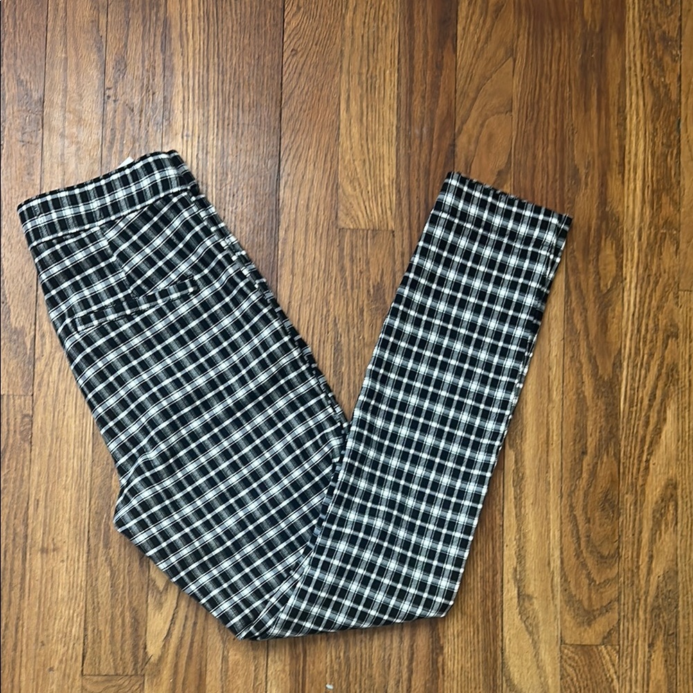 Hollister Black and White Plaid Bottoms